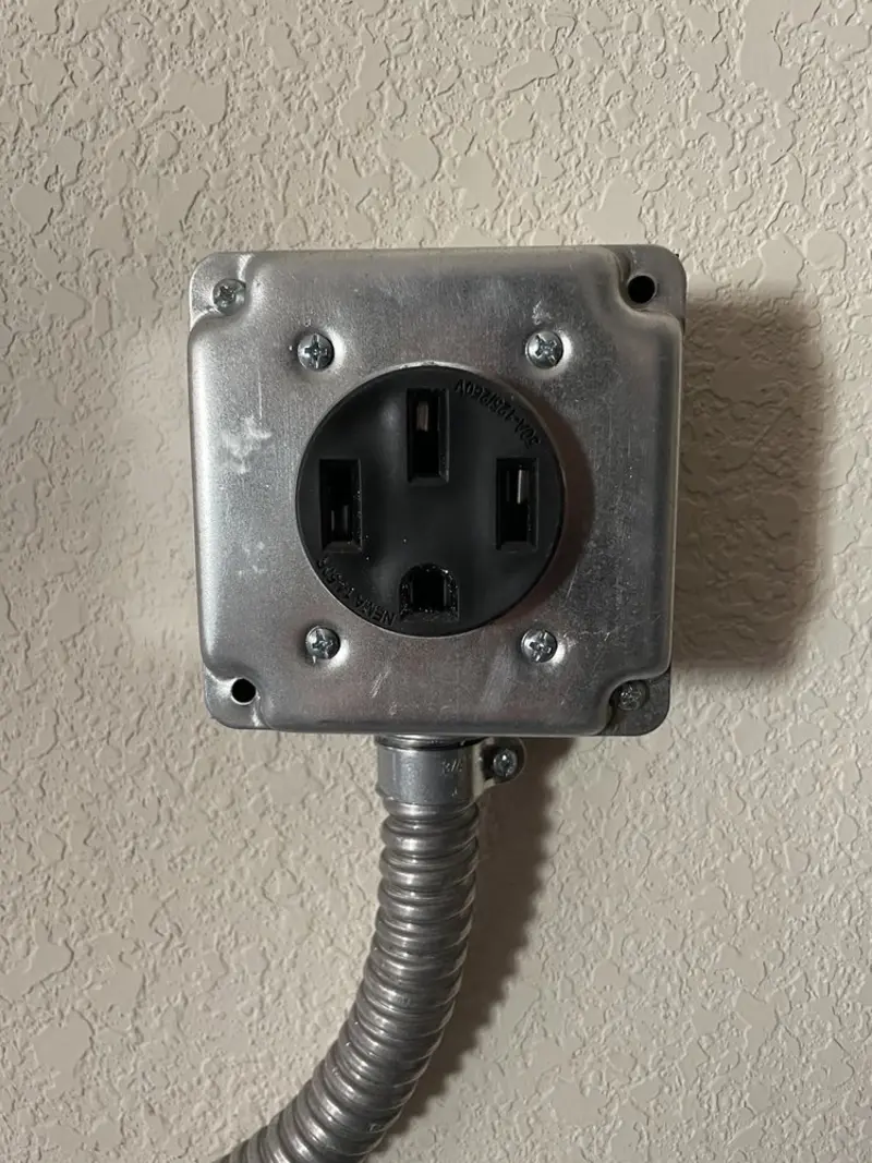 NEMA 14-50 outlet installed for Electrical Panel Upgrade in Walhalla